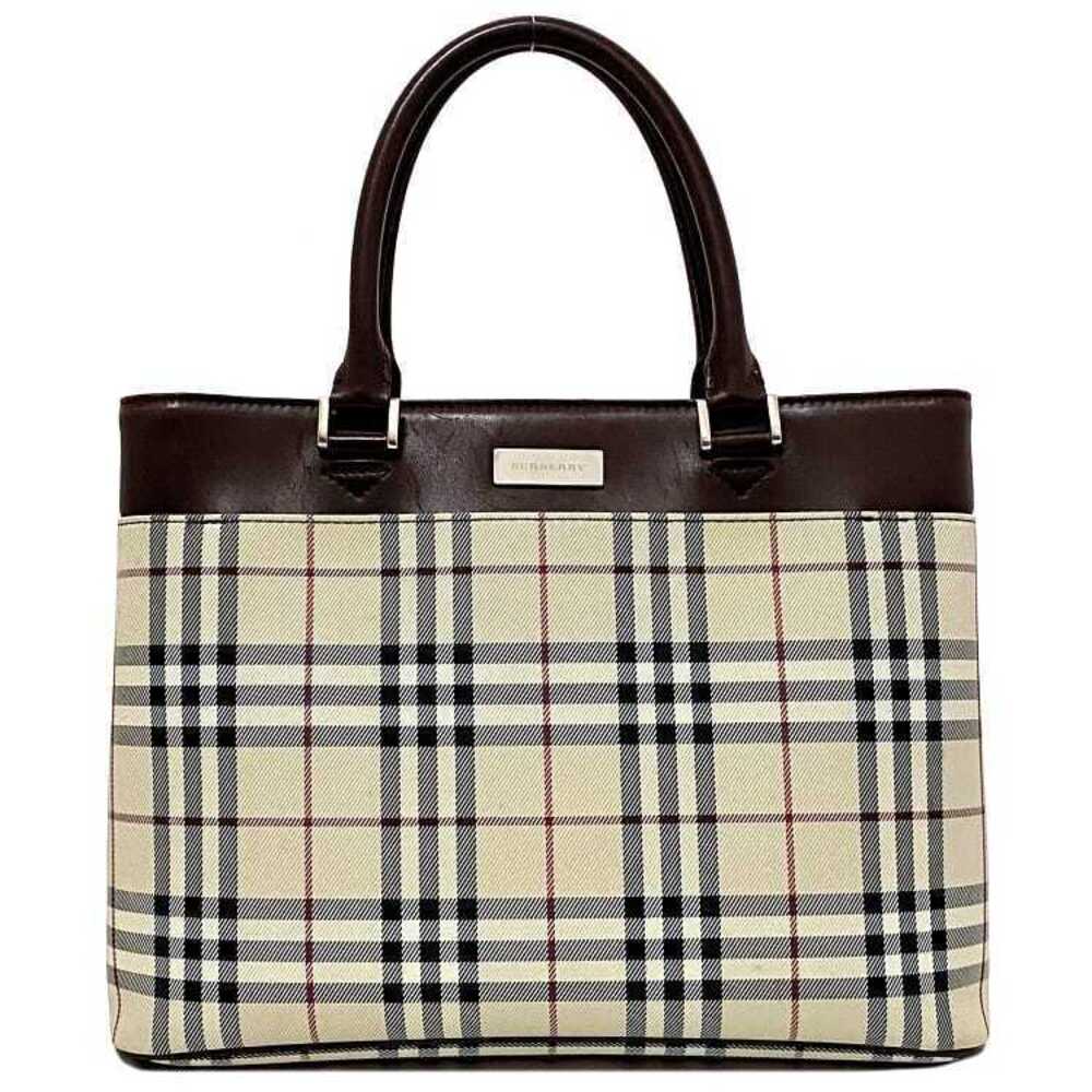 Burberry Tote Bag Brown Beige Check Nova Business All over Pattern